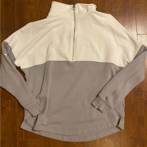 PINK half-zip crewneck